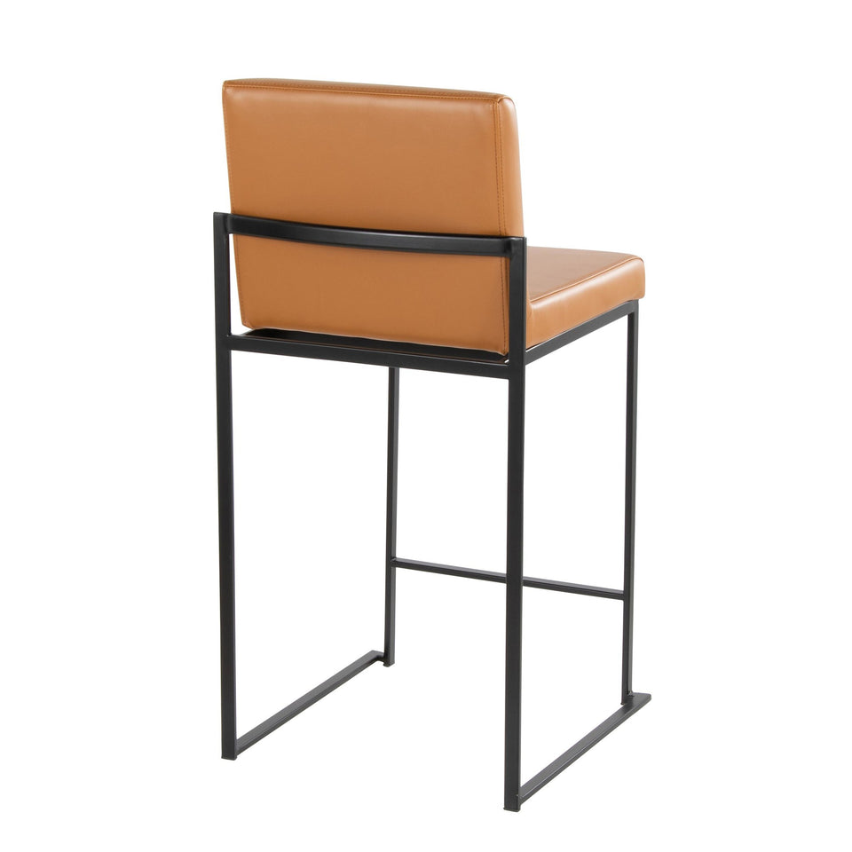 Fuji High Back 26" Fixed-Height Counter Stool - Set of 2