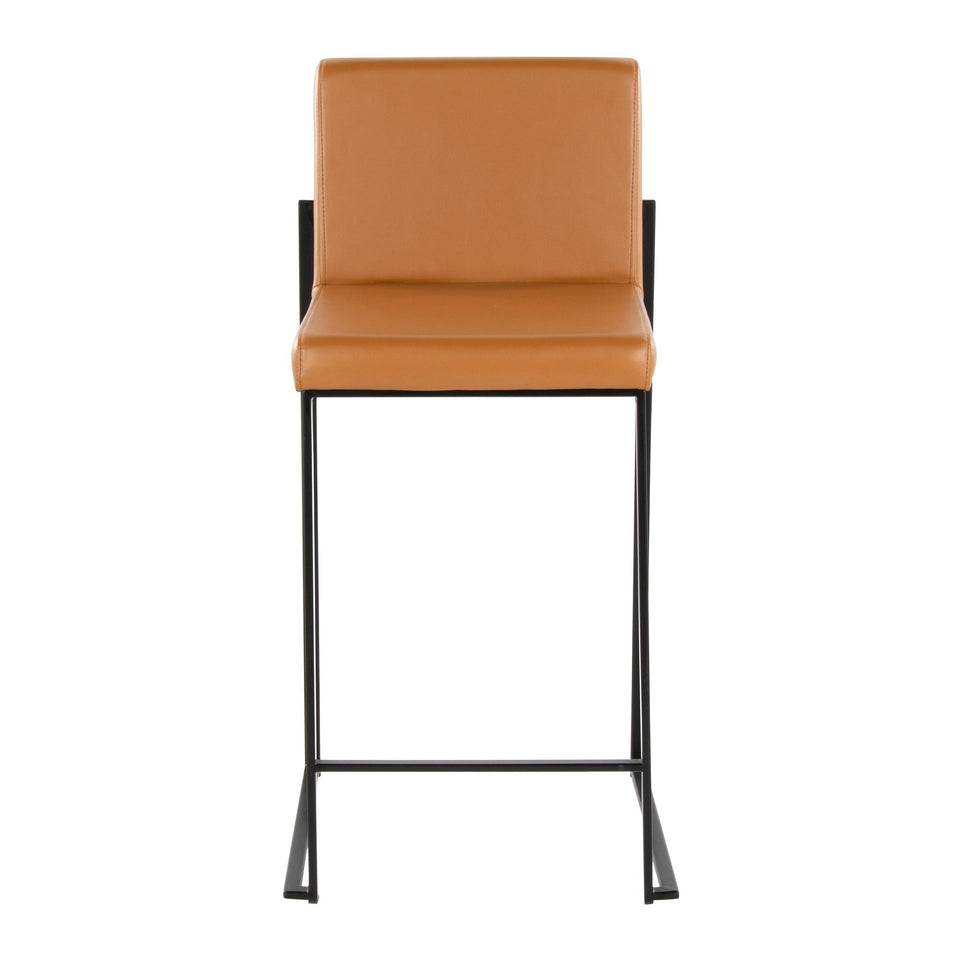 Fuji High Back 26" Fixed-Height Counter Stool - Set of 2