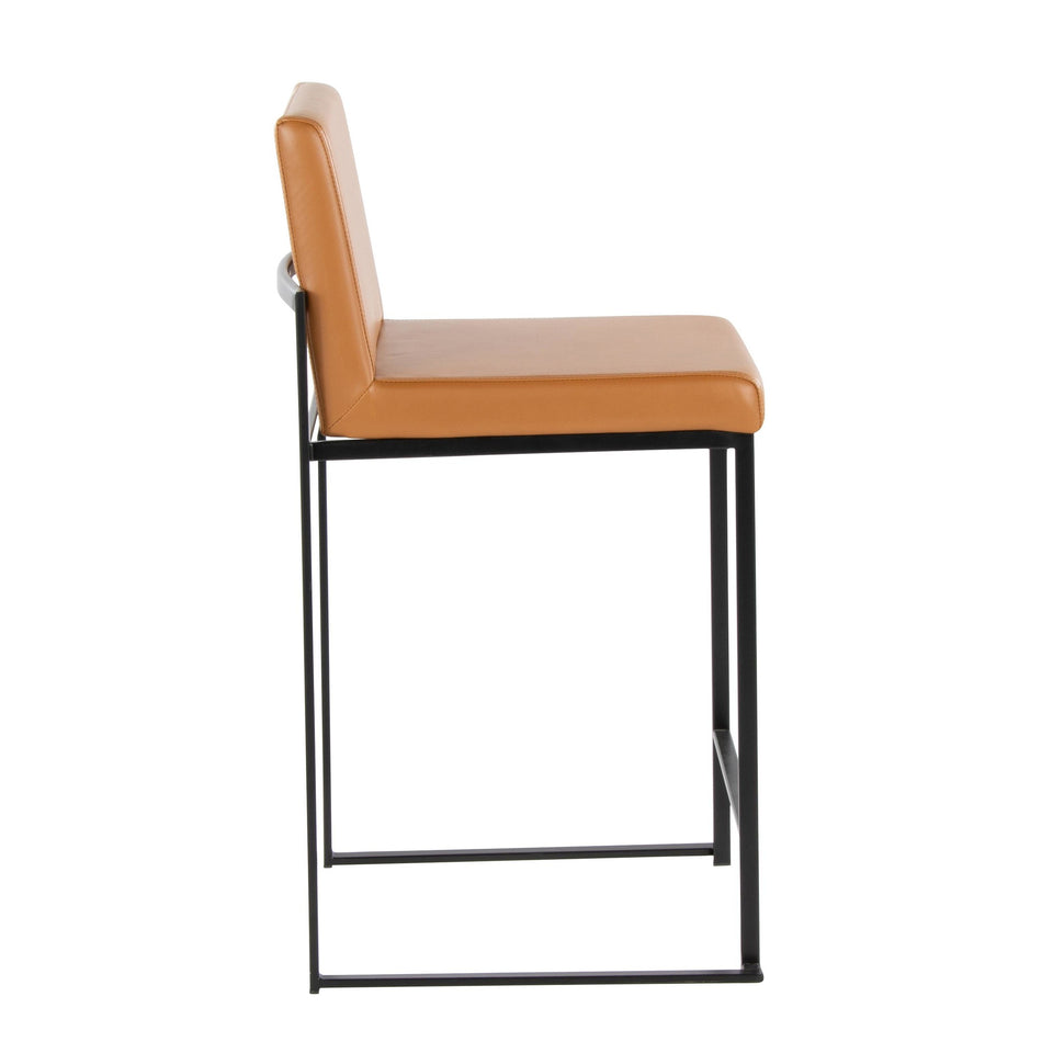 Fuji High Back 26" Fixed-Height Counter Stool - Set of 2