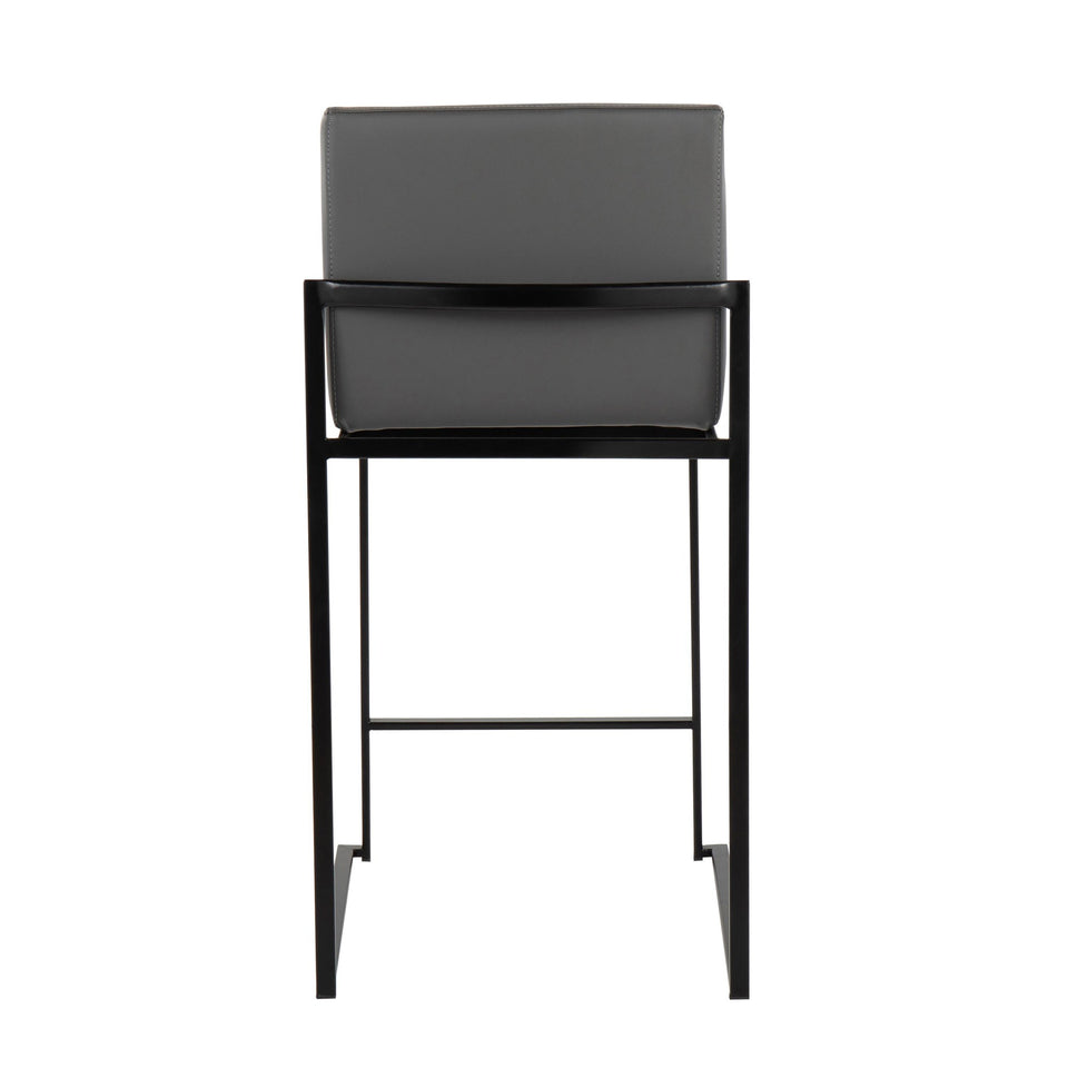 Fuji High Back 26" Fixed-Height Counter Stool - Set of 3