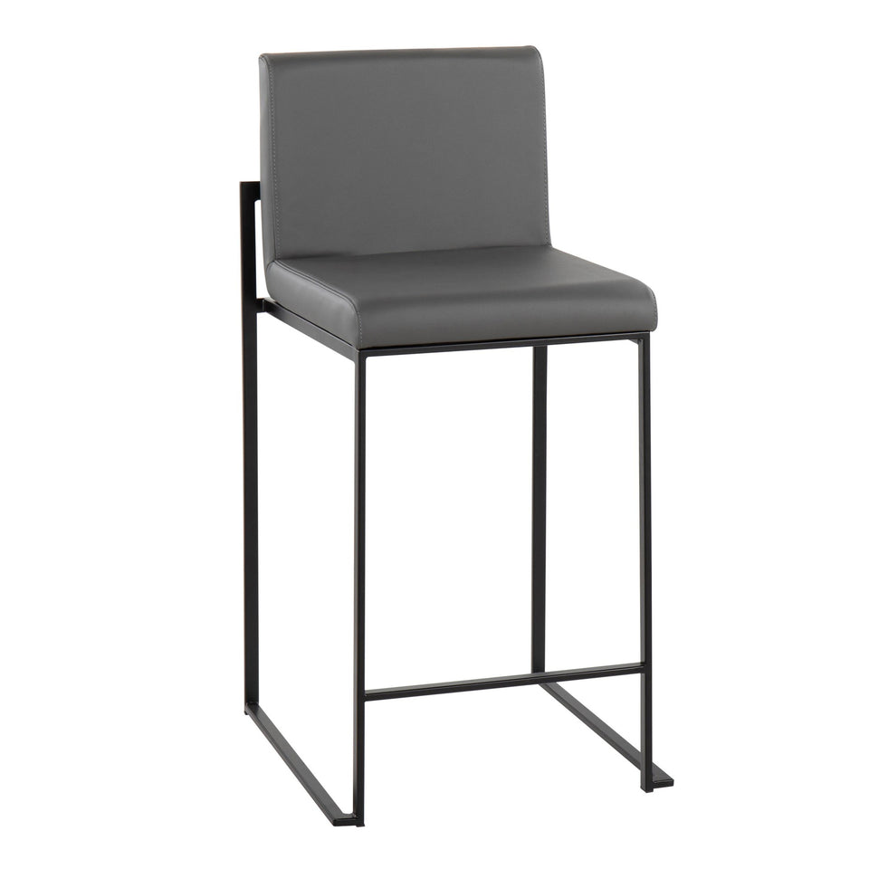 Fuji High Back 26" Fixed-Height Counter Stool - Set of 3