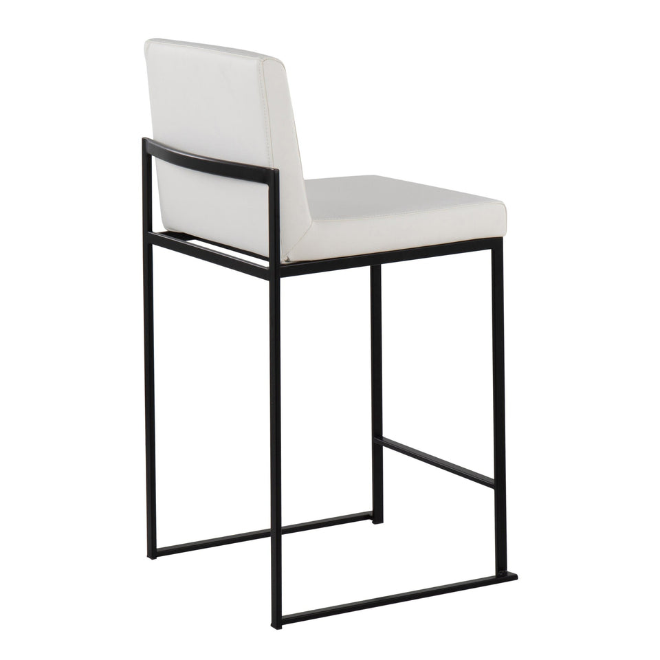 Fuji High Back 26" Fixed-Height Counter Stool - Set of 3