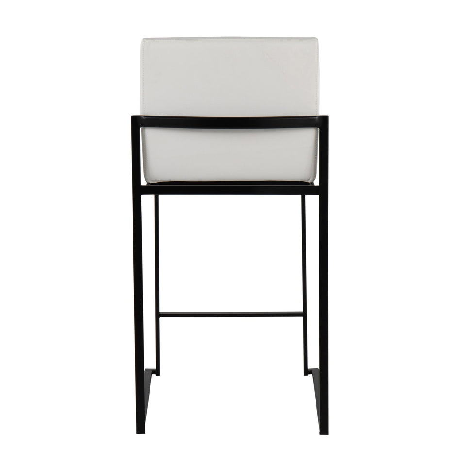 Fuji High Back 26" Fixed-Height Counter Stool - Set of 3