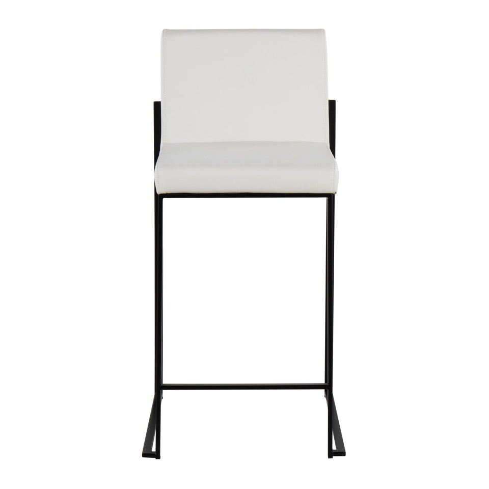 Fuji High Back 26" Fixed-Height Counter Stool - Set of 3