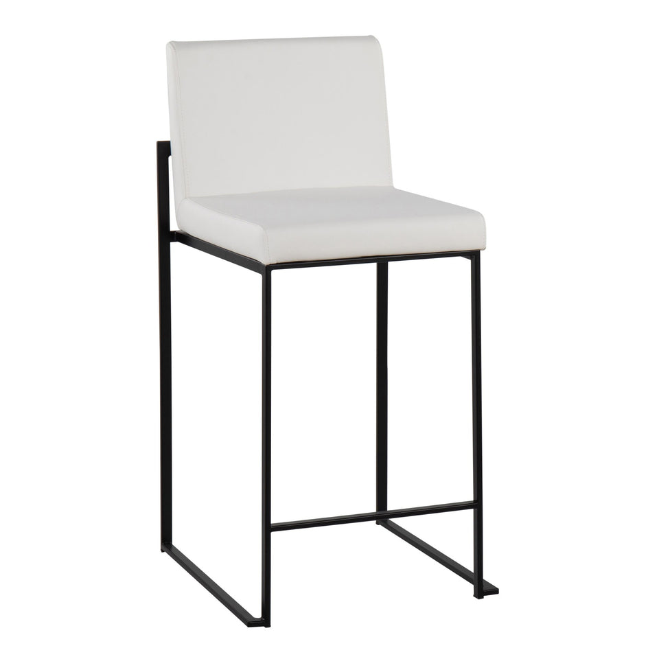 Fuji High Back 26" Fixed-Height Counter Stool - Set of 3