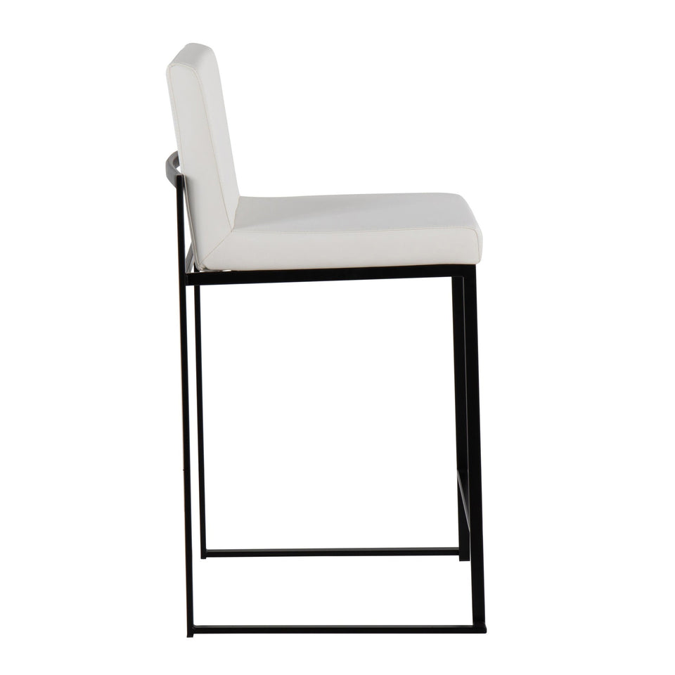 Fuji High Back 26" Fixed-Height Counter Stool - Set of 3