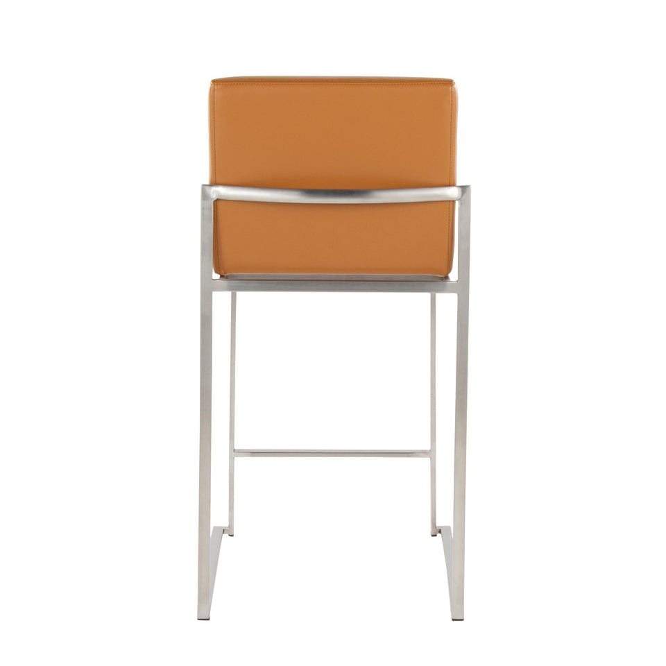 Fuji High Back 26" Fixed-Height Counter Stool - Set of 2