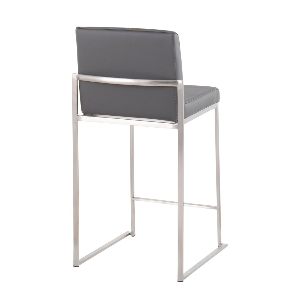 Fuji High Back 26" Fixed-Height Counter Stool - Set of 3