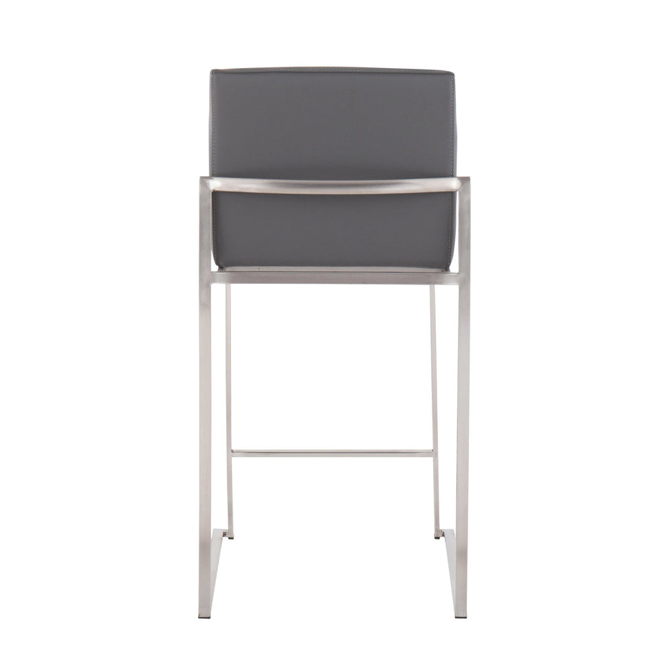 Fuji High Back 26" Fixed-Height Counter Stool - Set of 3