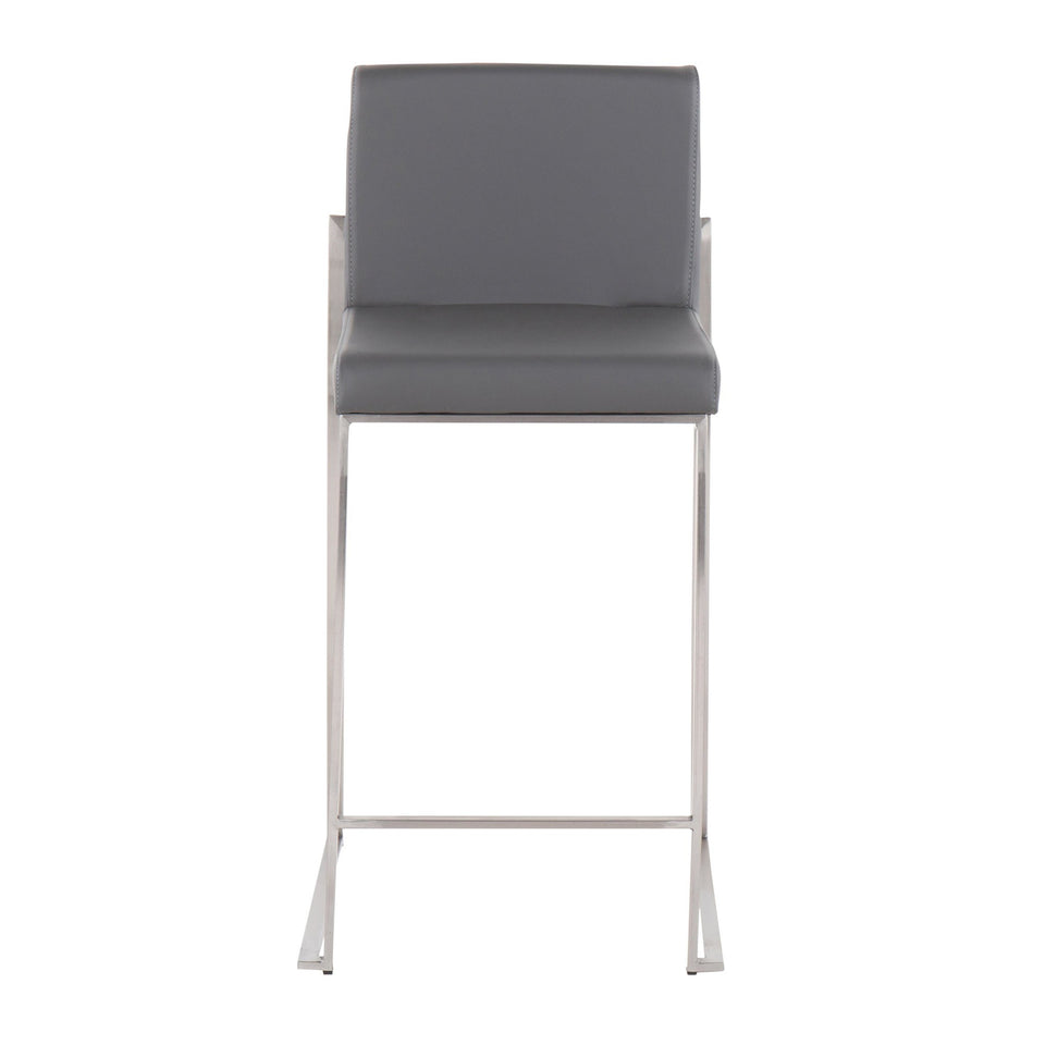 Fuji High Back 26" Fixed-Height Counter Stool - Set of 3