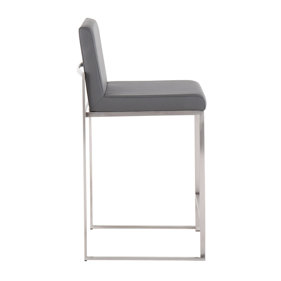Fuji High Back 26" Fixed-Height Counter Stool - Set of 3