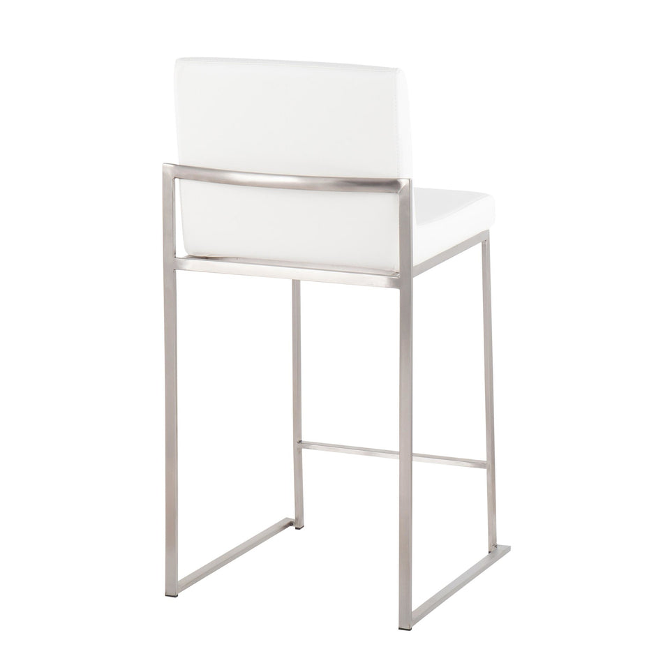 Fuji High Back 26" Fixed-Height Counter Stool - Set of 3