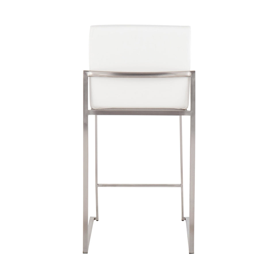 Fuji High Back 26" Fixed-Height Counter Stool - Set of 3