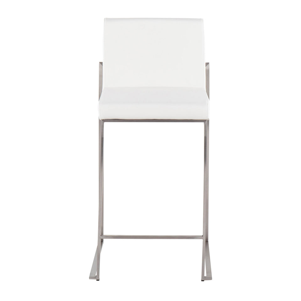 Fuji High Back 26" Fixed-Height Counter Stool - Set of 3