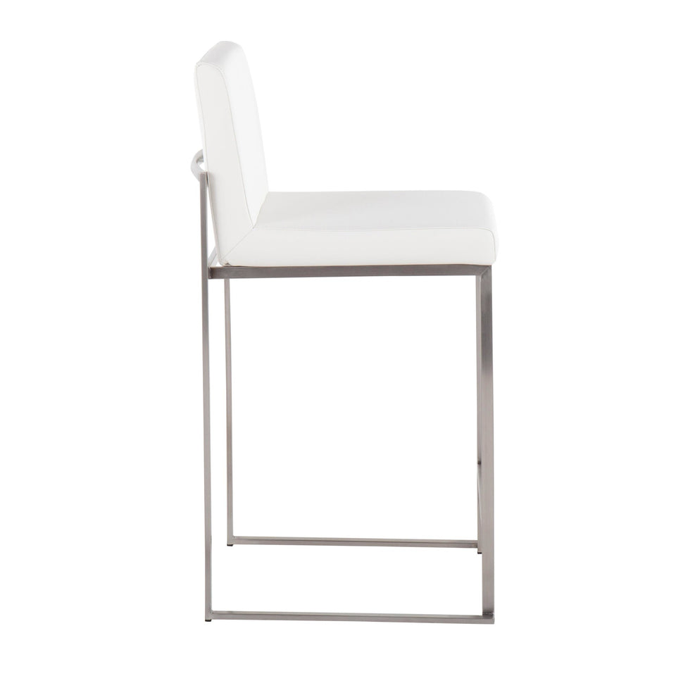 Fuji High Back 26" Fixed-Height Counter Stool - Set of 3