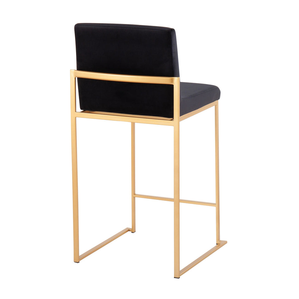 Fuji High Back 26" Fixed-Height Counter Stool - Set of 3