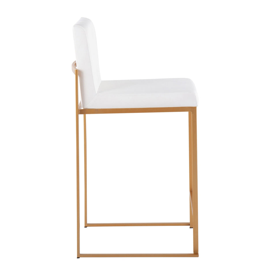 Fuji High Back 26" Fixed-Height Counter Stool - Set of 3