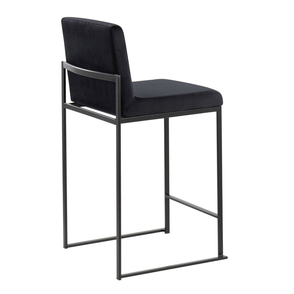 Fuji High Back 26" Fixed-Height Counter Stool - Set of 3