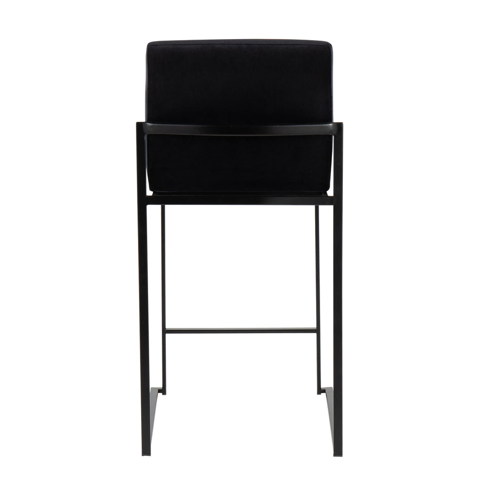Fuji High Back 26" Fixed-Height Counter Stool - Set of 3