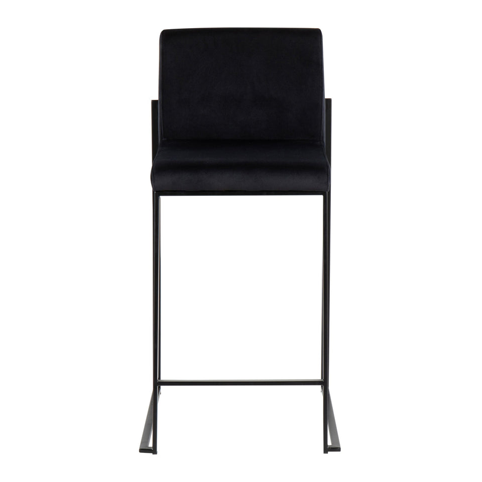 Fuji High Back 26" Fixed-Height Counter Stool - Set of 3