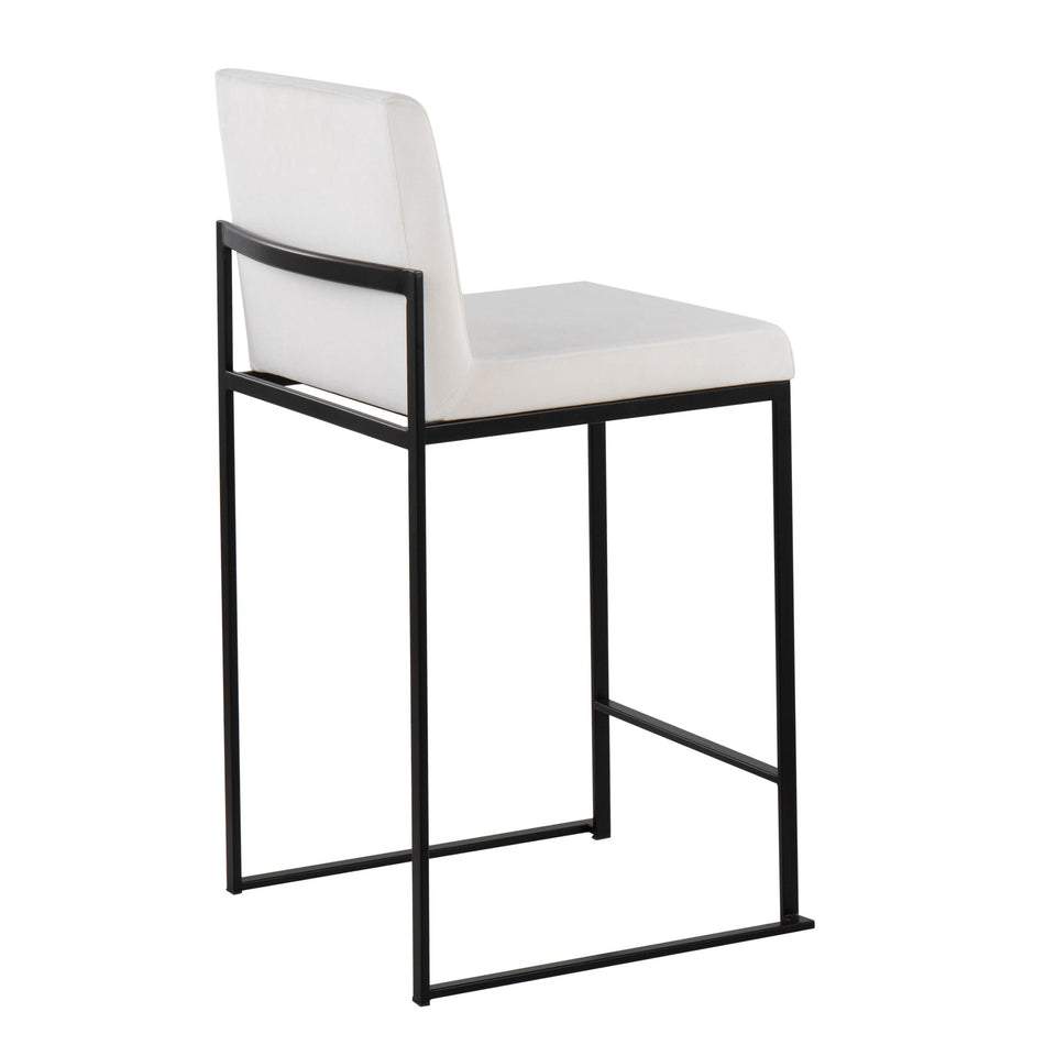 Fuji High Back 26" Fixed-Height Counter Stool - Set of 3