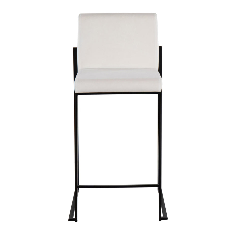 Fuji High Back 26" Fixed-Height Counter Stool - Set of 3