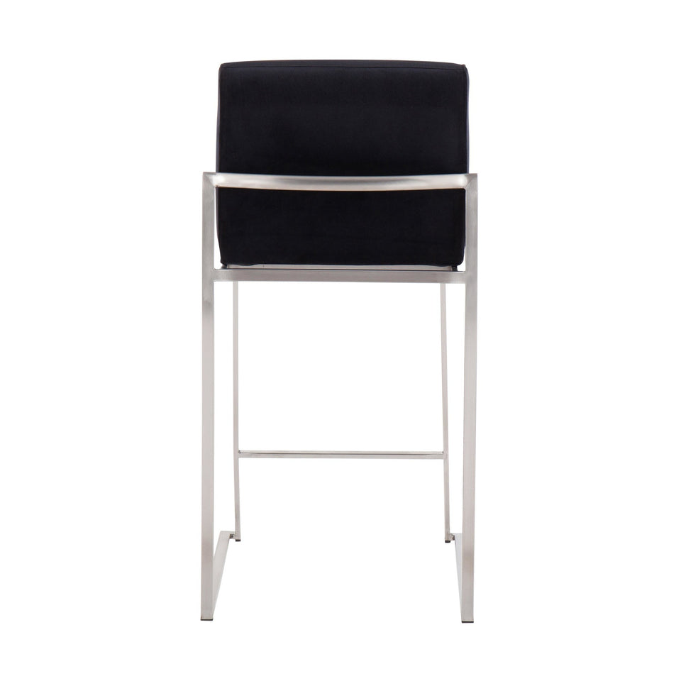 Fuji High Back 26" Fixed-Height Counter Stool - Set of 3