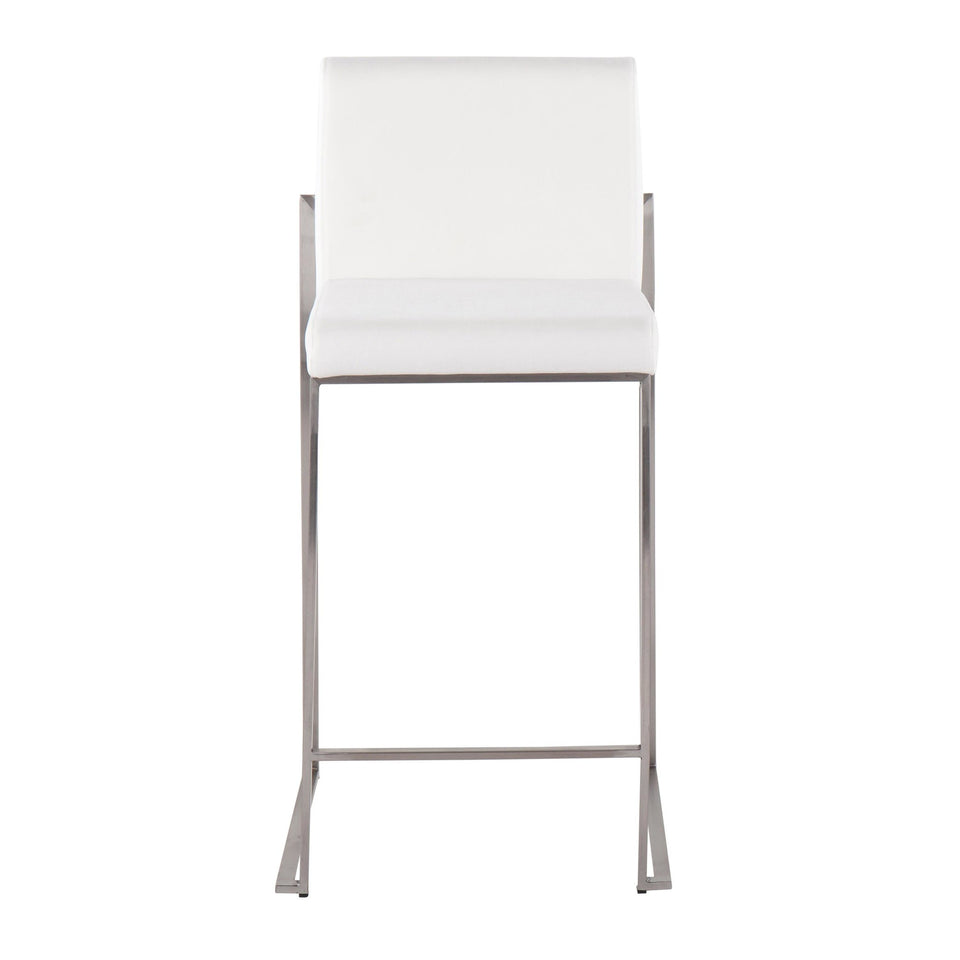 Fuji High Back 26" Fixed-Height Counter Stool - Set of 3