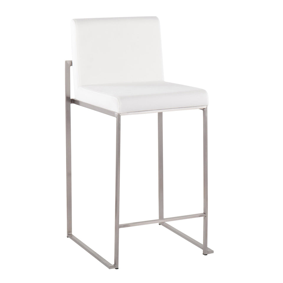 Fuji High Back 26" Fixed-Height Counter Stool - Set of 3