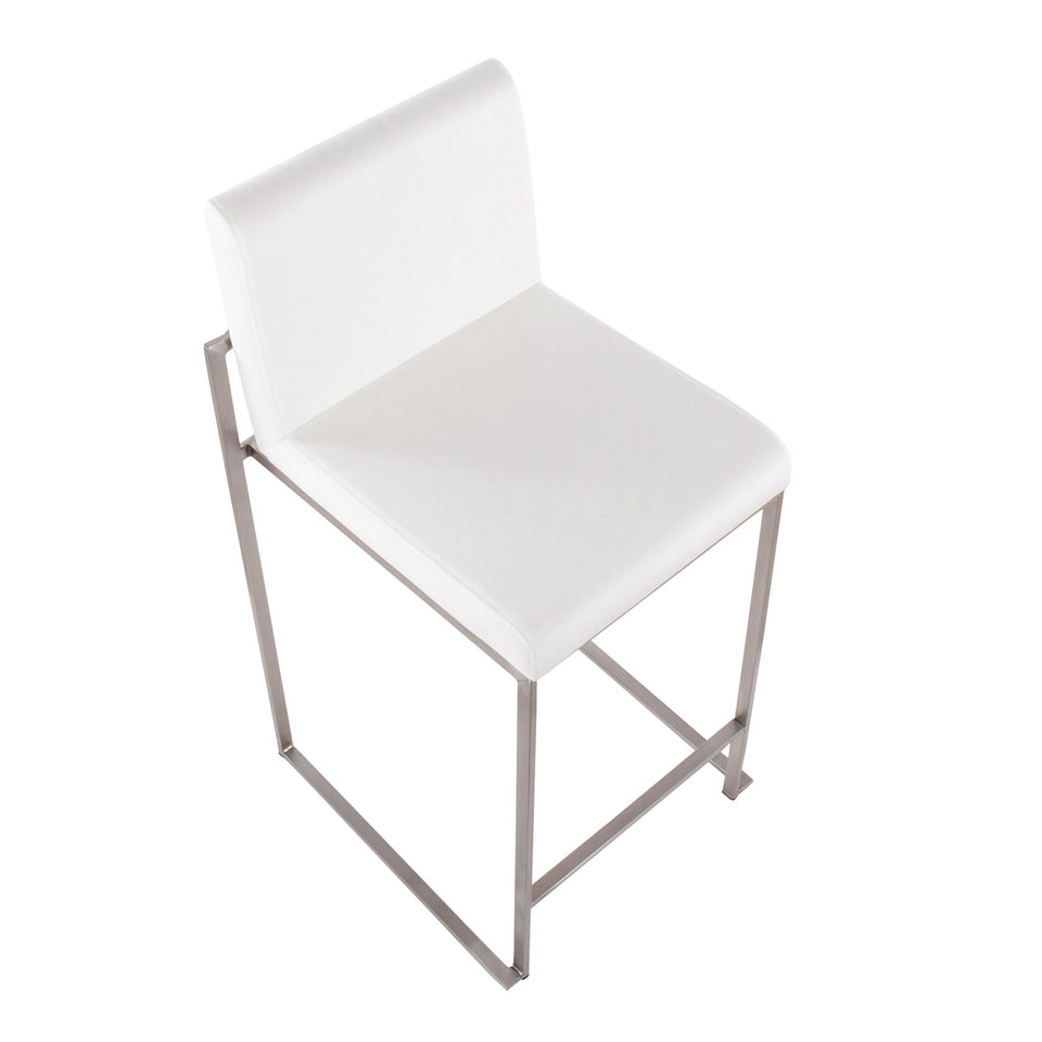 Fuji High Back 26" Fixed-Height Counter Stool - Set of 3