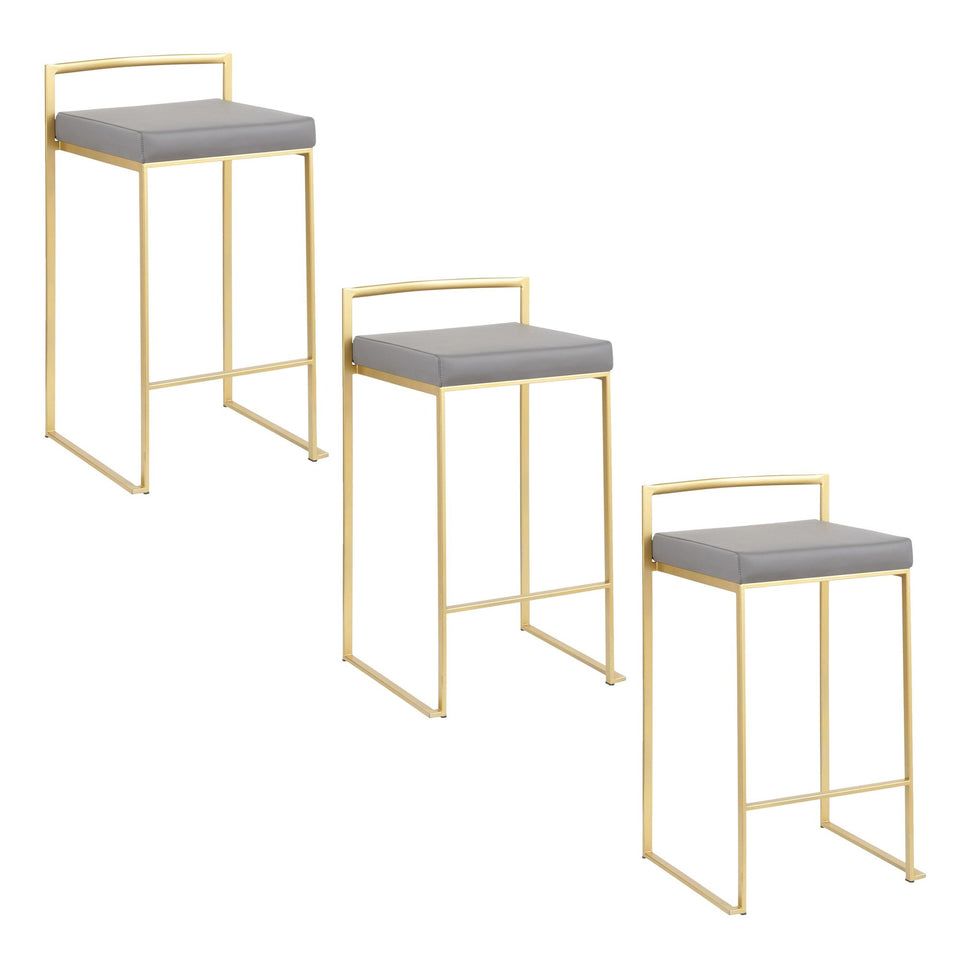 Fuji Stacker 26" Fixed-Height Counter Stool - Set of 3