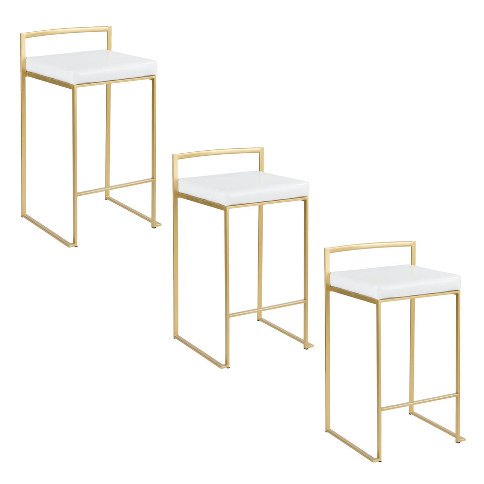 Fuji Stacker 26" Fixed-Height Counter Stool - Set of 3