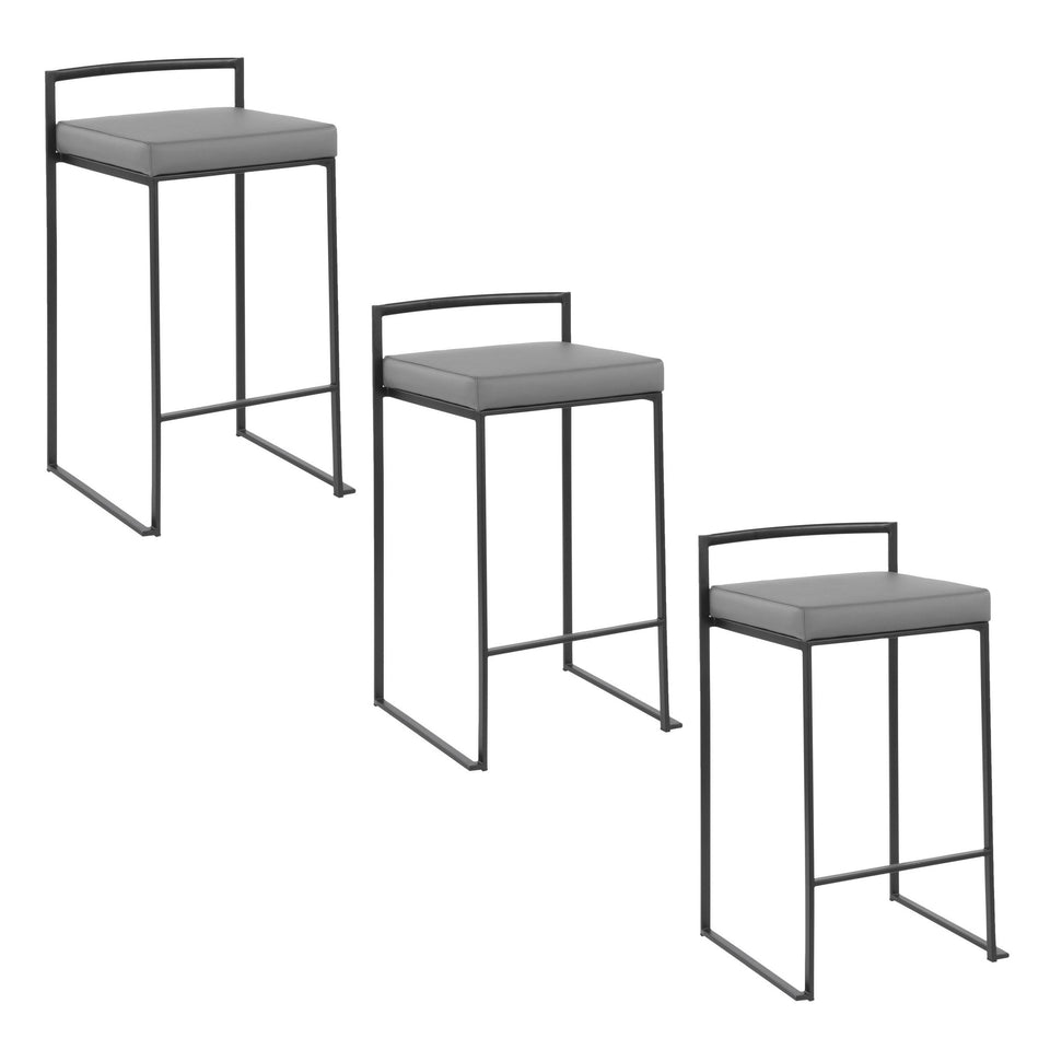 Fuji Stacker 26" Fixed-Height Counter Stool - Set of 3