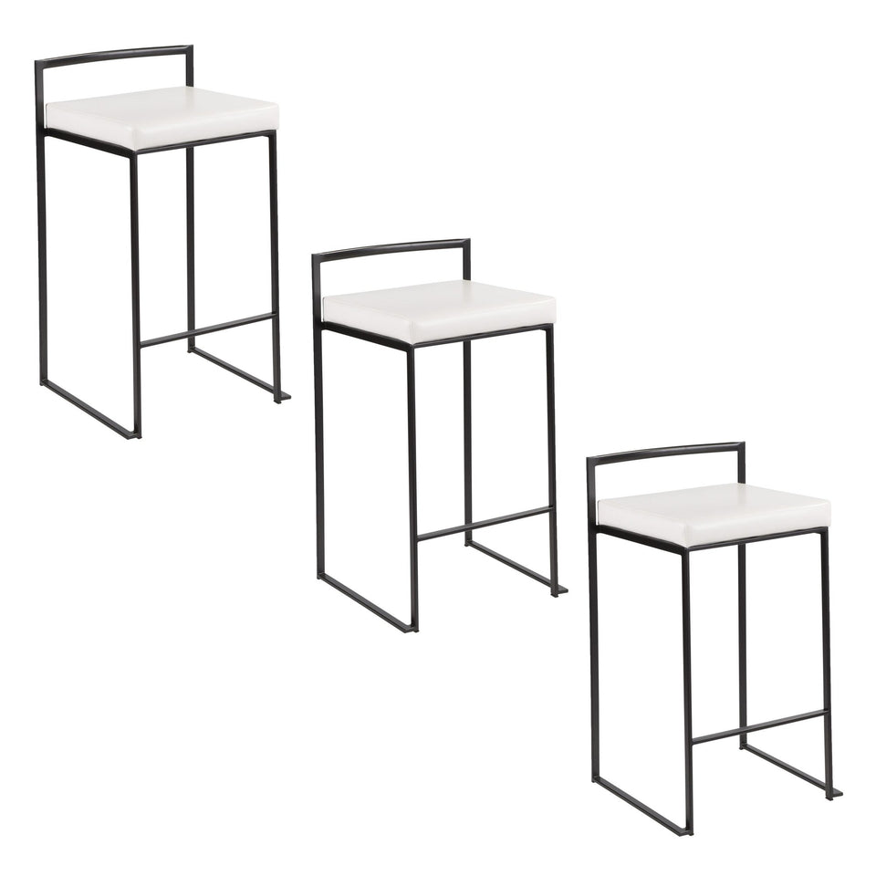 Fuji Stacker 26" Fixed-Height Counter Stool - Set of 3
