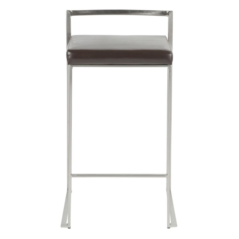 Fuji Stacker 26" Fixed-Height Counter Stool - Set of 3