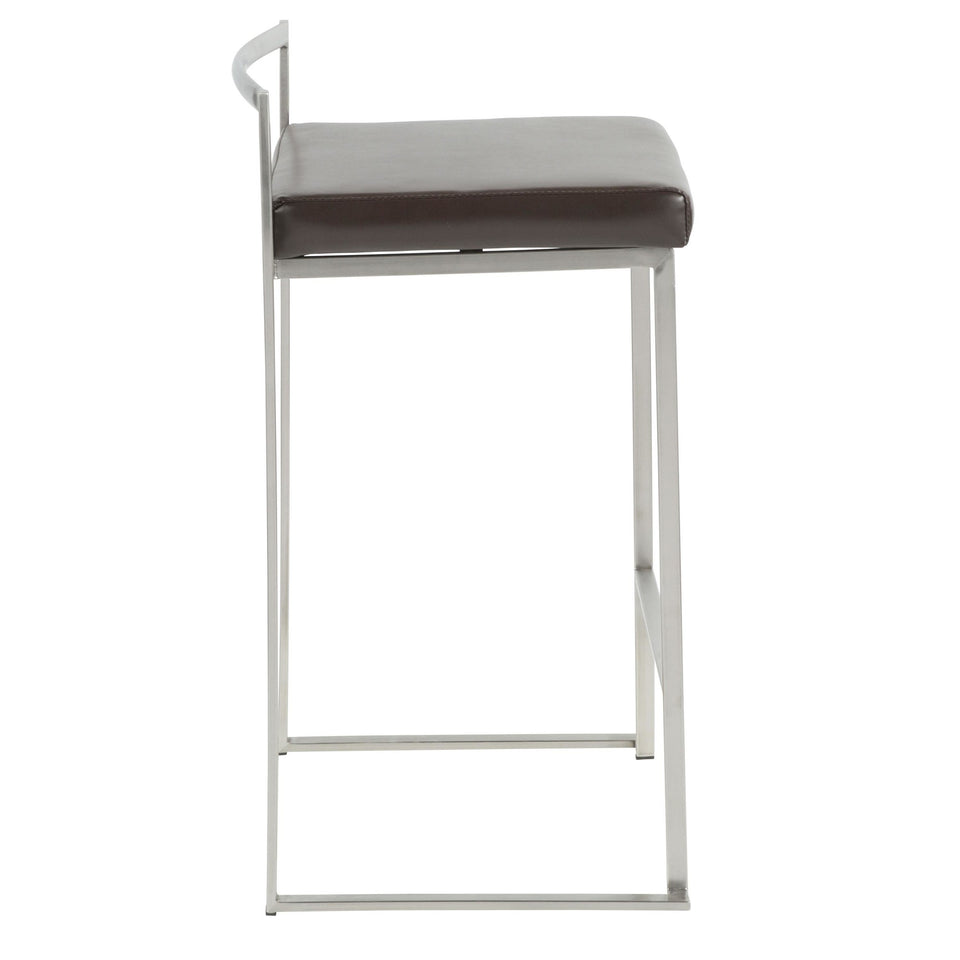 Fuji Stacker 26" Fixed-Height Counter Stool - Set of 3