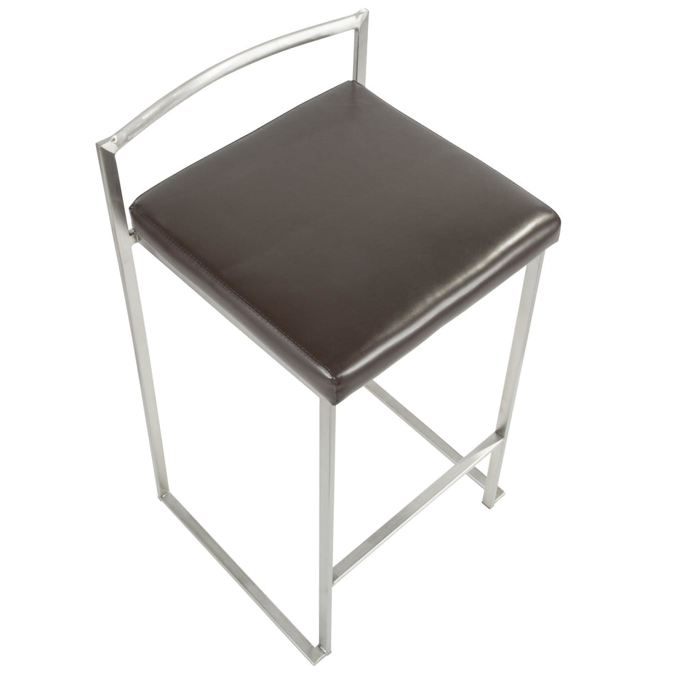 Fuji Stacker 26" Fixed-Height Counter Stool - Set of 3