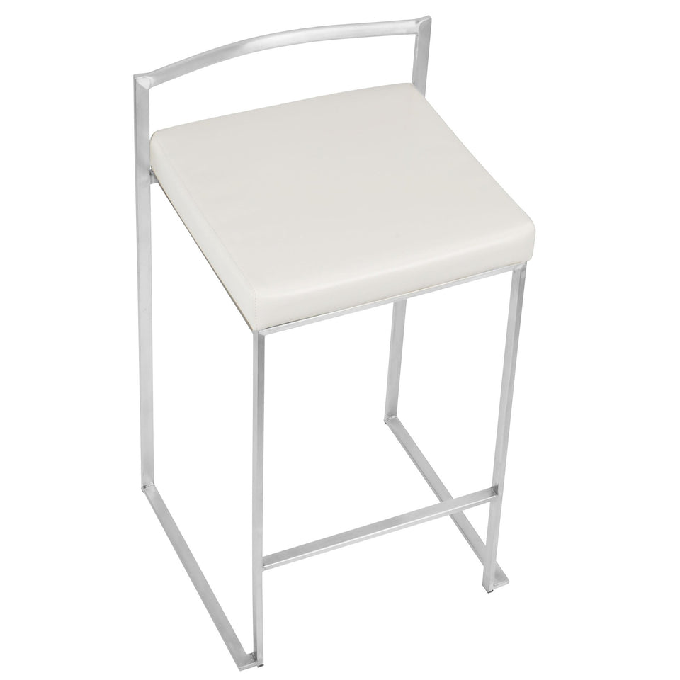 Fuji Stacker 26" Fixed-Height Counter Stool - Set of 3