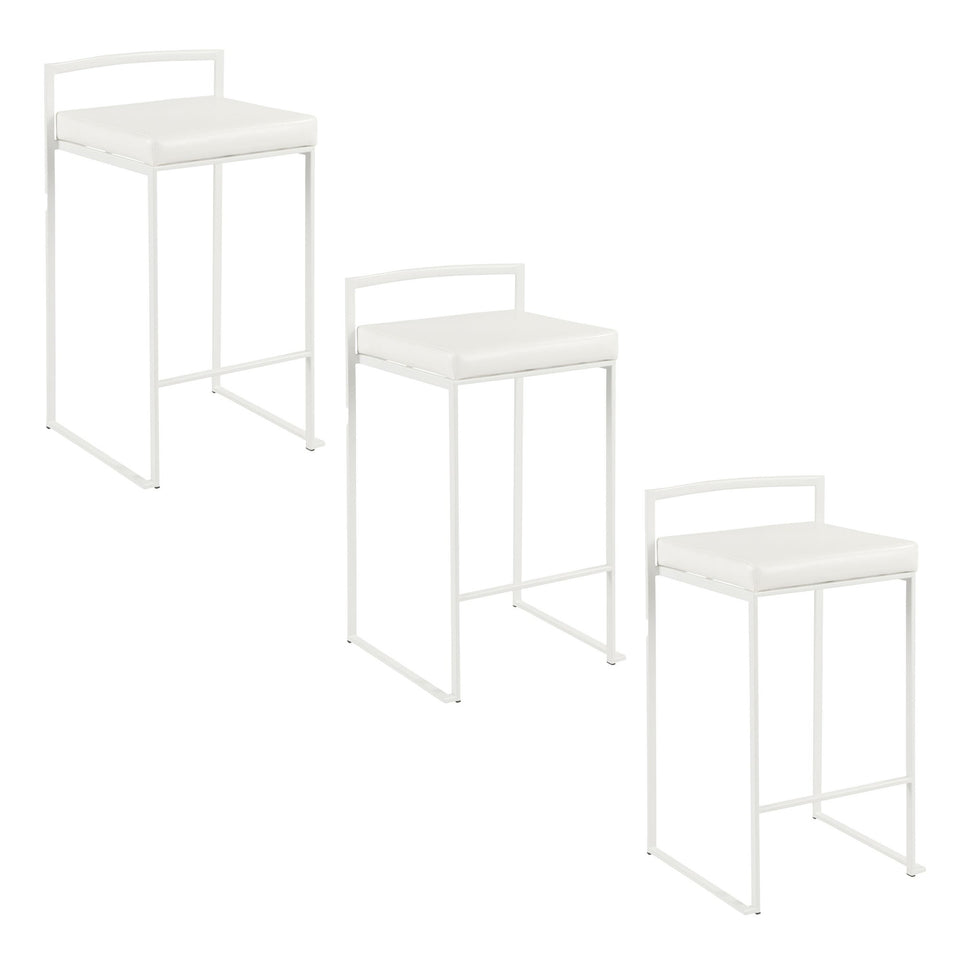 Fuji Stacker 26" Fixed-Height Counter Stool - Set of 3