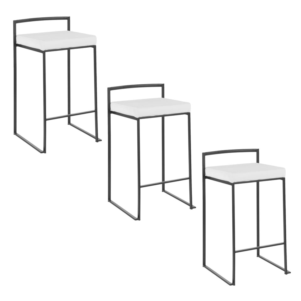 Fuji Stacker 26" Fixed-Height Counter Stool - Set of 3
