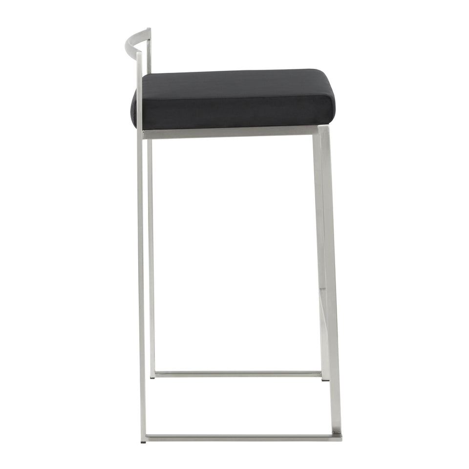 Fuji Stacker 26" Fixed-Height Counter Stool - Set of 3