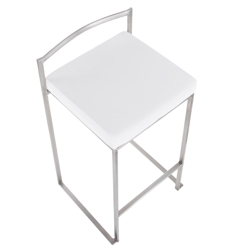 Fuji Stacker 26" Fixed-Height Counter Stool - Set of 3