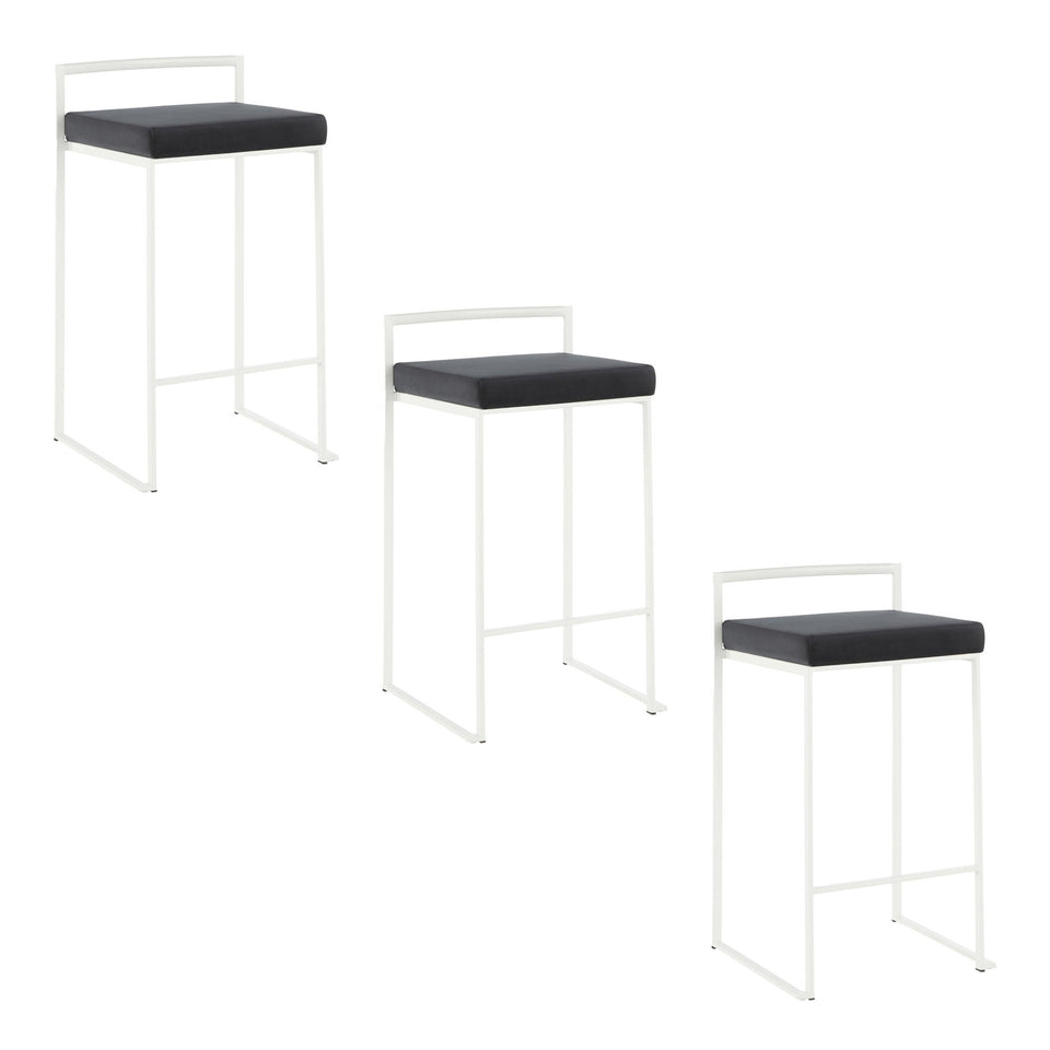 Fuji Stacker 26" Fixed-Height Counter Stool - Set of 3