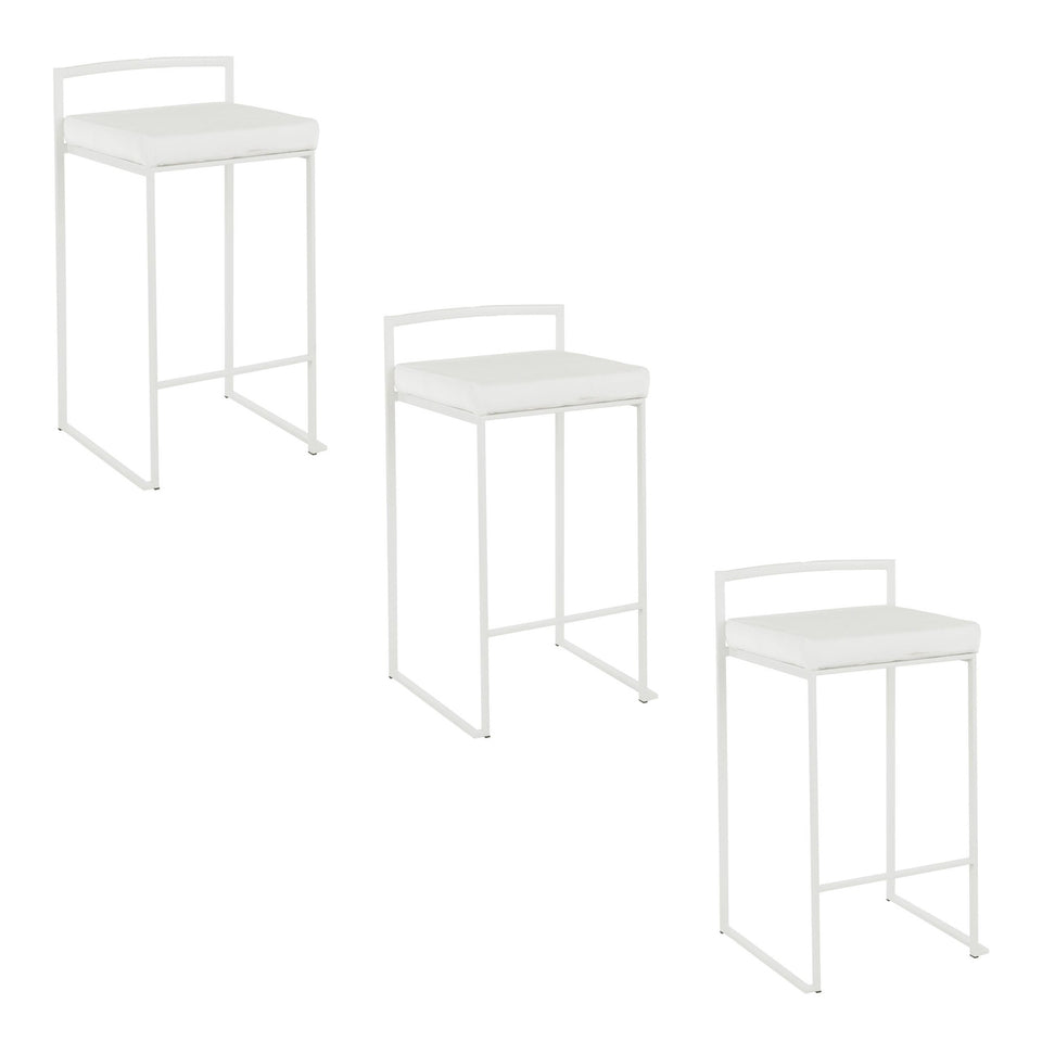 Fuji Stacker 26" Fixed-Height Counter Stool - Set of 3