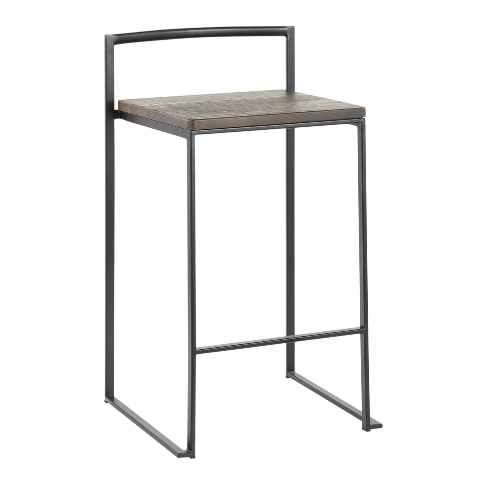 Fuji Stacker 26" Fixed-Height Counter Stool - Set of 3