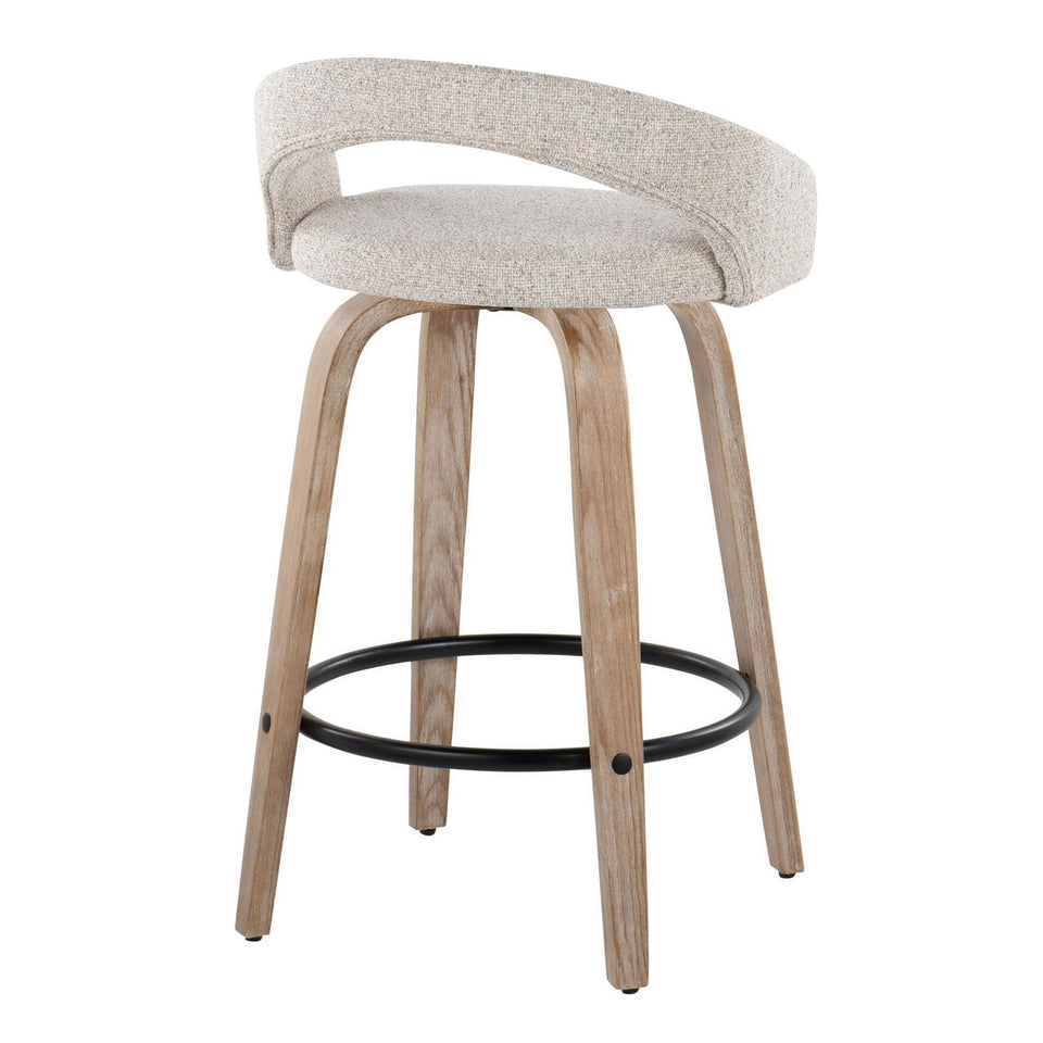Grotto Upholstered 26" Fixed-Height Counter Stool - Set of 2