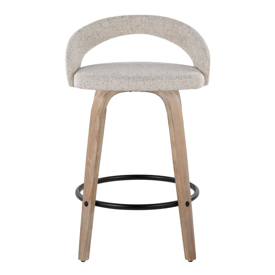 Grotto Upholstered 26" Fixed-Height Counter Stool - Set of 2