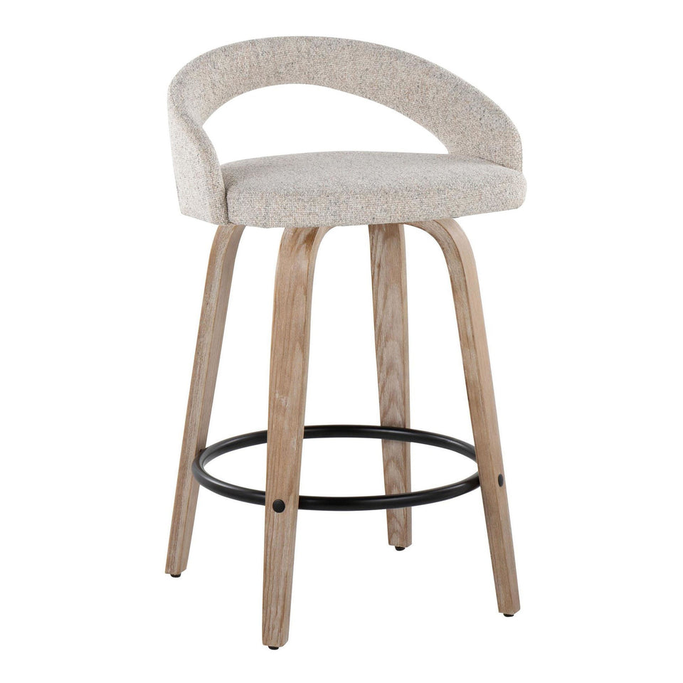 Grotto Upholstered 26" Fixed-Height Counter Stool - Set of 2