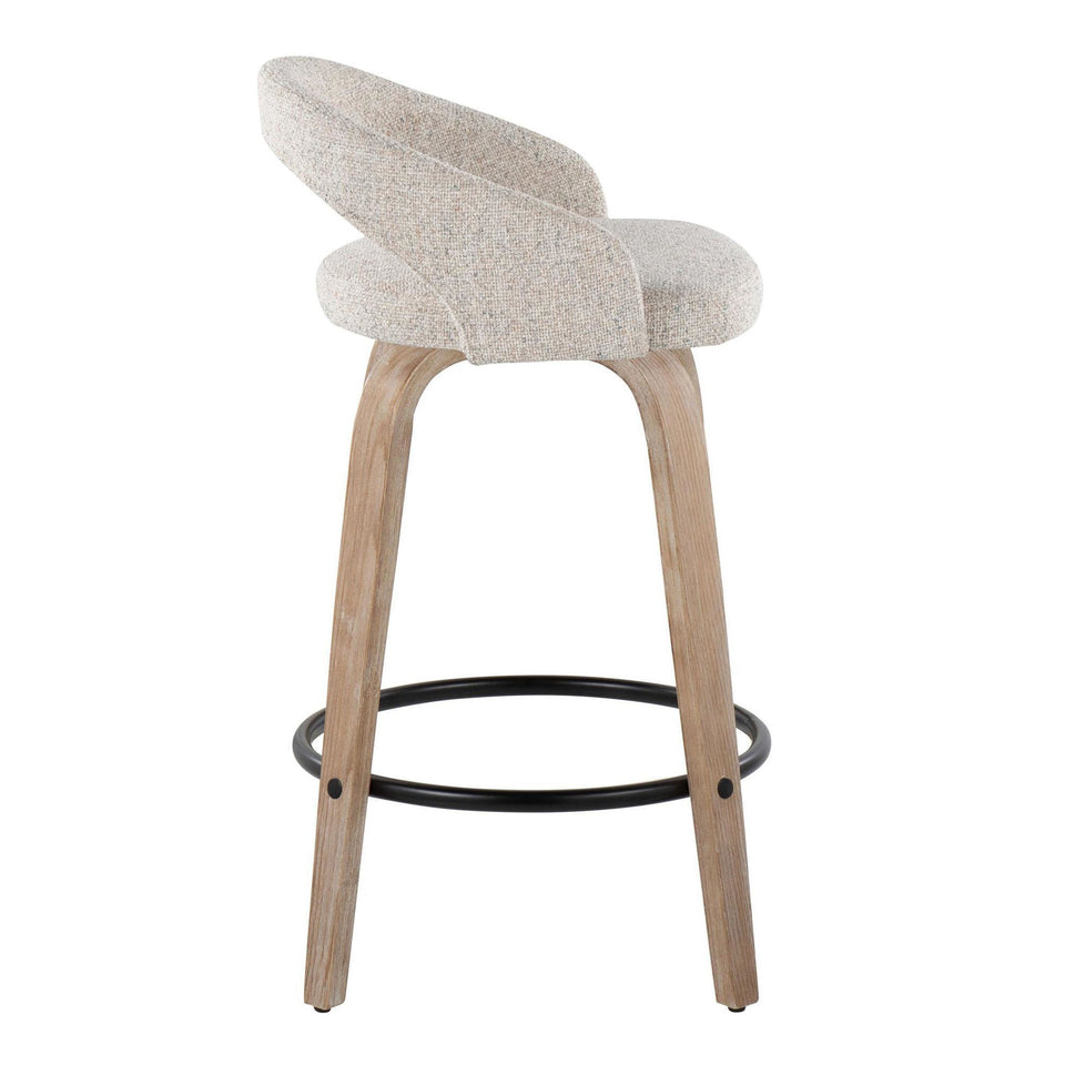 Grotto Upholstered 26" Fixed-Height Counter Stool - Set of 2