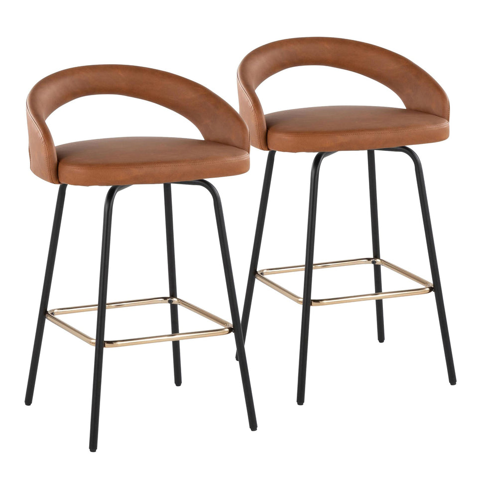 Grotto Upholstered 26" Fixed-Height Counter Stool - Set of 2